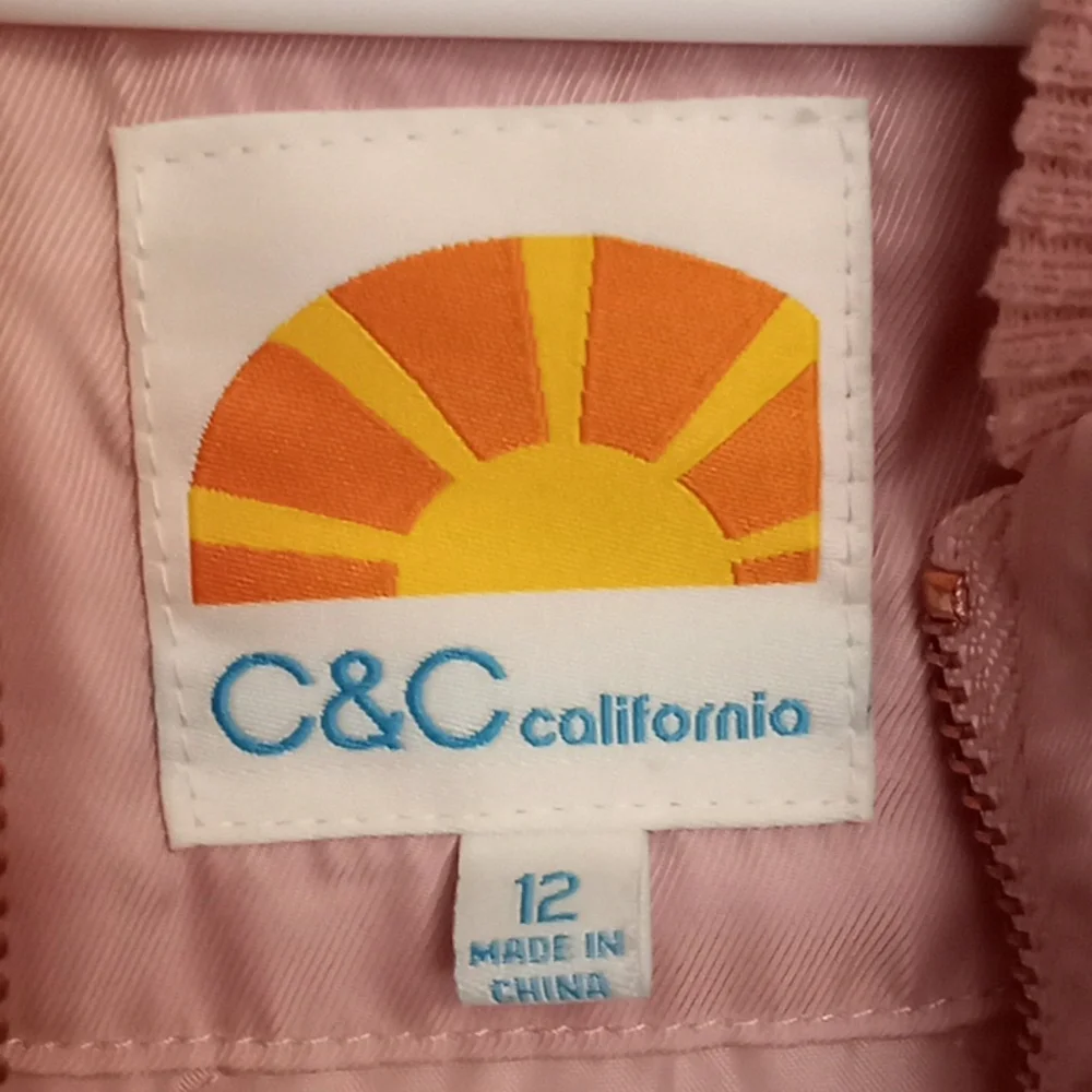 C&C California Girl's Baseball Jacket w/Sequin Patches Size 12
